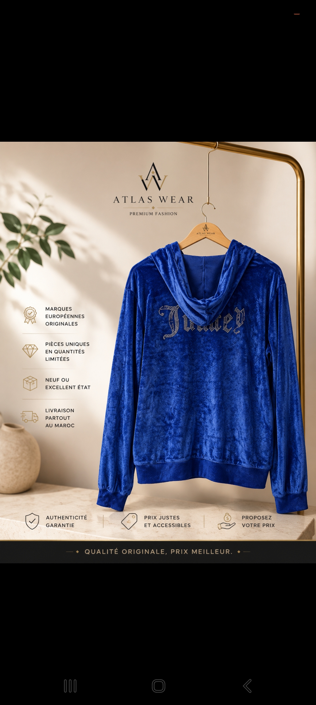 Juicy Couture عرض خاص: هودي Juicy Couture مخملي – قطعتان
